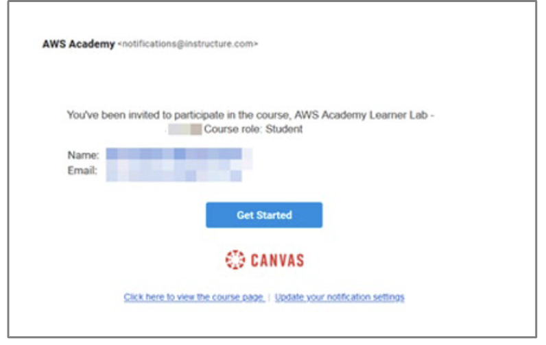 AWS Academy Email