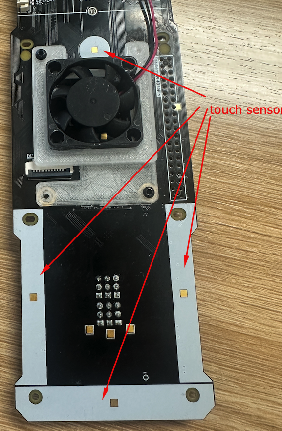 Touch sensor locations on Mini Pupper