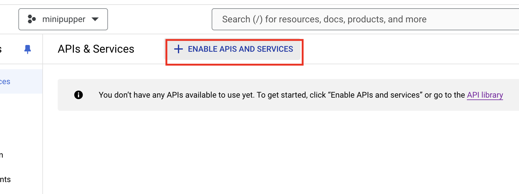 Enable APIs