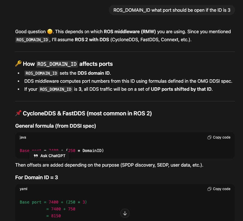 Ask ChatGPT for ROS2 ports