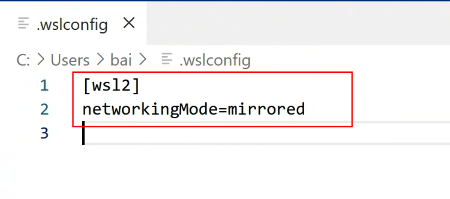 WSL config content
