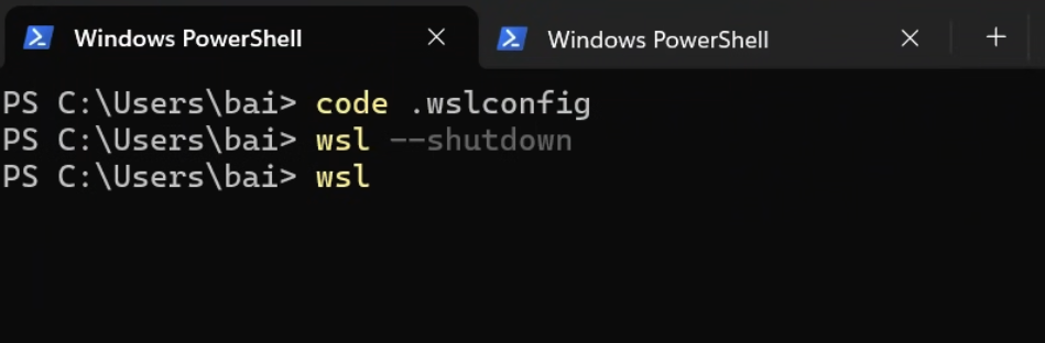 Reboot WSL